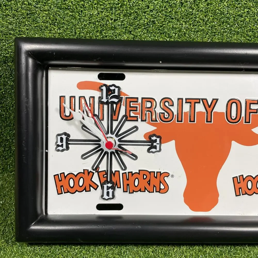 Texas Longhorns NCAA #1 Fan Quartz License Plate Clock